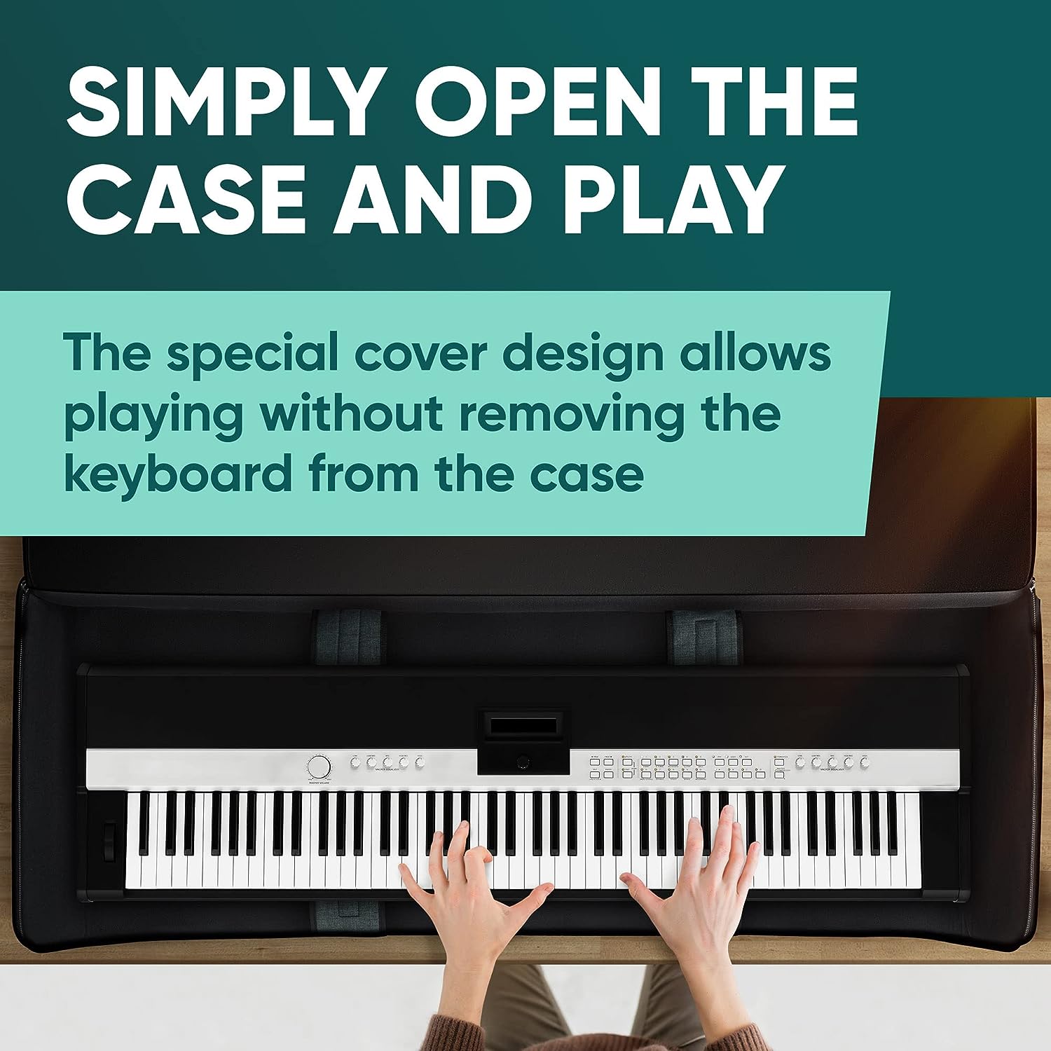 Keyboard Case for an 88-Key Keyboard Piano | Waterproof and Scratch-Resistant Piano Cover